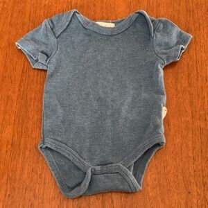 🍓3/$10 Rabbit + Bear Organic Cozy Blue Kids Bodysuit size 0-3m